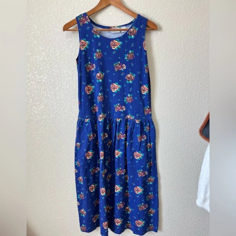 Styles To Go Floral Midi Dress Size Small with Pockets